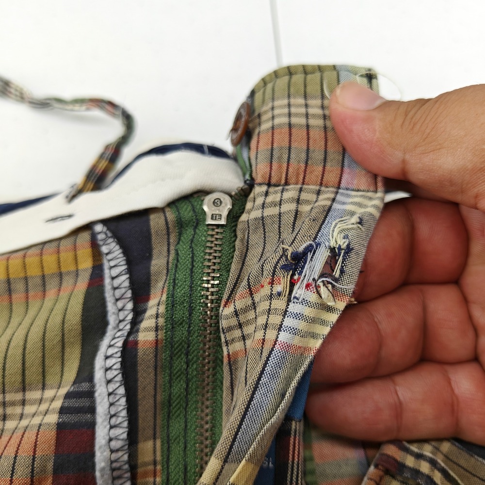 Vintage Polo Ralph Lauren Shorts Mens 46B 46 Big Indian Madras Plaid Preppy - Picture 7 of 11